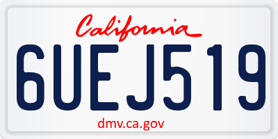 CA license plate 6UEJ519