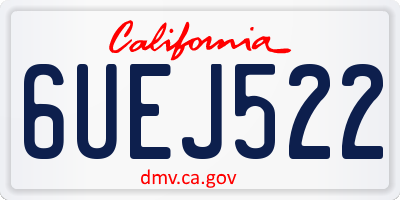 CA license plate 6UEJ522