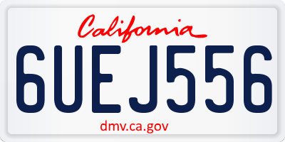 CA license plate 6UEJ556