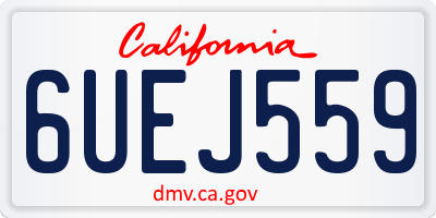CA license plate 6UEJ559