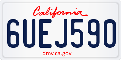 CA license plate 6UEJ590