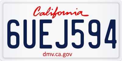 CA license plate 6UEJ594