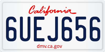 CA license plate 6UEJ656
