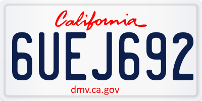CA license plate 6UEJ692