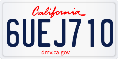 CA license plate 6UEJ710