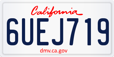 CA license plate 6UEJ719