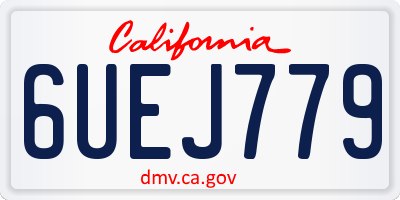 CA license plate 6UEJ779