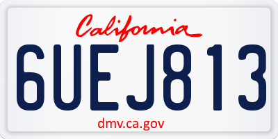 CA license plate 6UEJ813