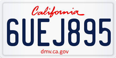 CA license plate 6UEJ895