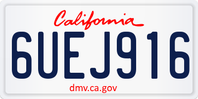 CA license plate 6UEJ916