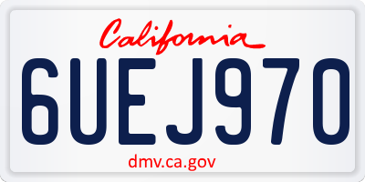 CA license plate 6UEJ970