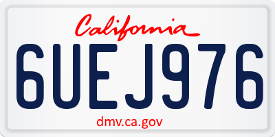 CA license plate 6UEJ976