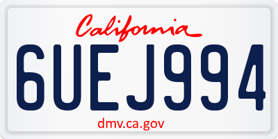 CA license plate 6UEJ994