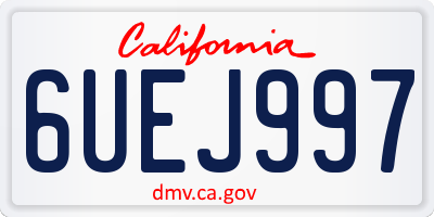 CA license plate 6UEJ997
