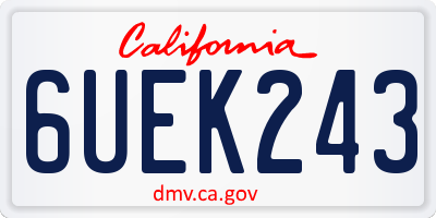 CA license plate 6UEK243