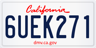 CA license plate 6UEK271