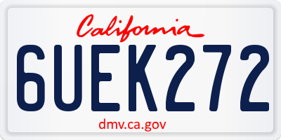 CA license plate 6UEK272