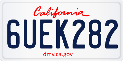 CA license plate 6UEK282