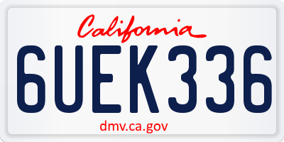 CA license plate 6UEK336
