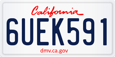 CA license plate 6UEK591