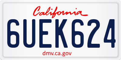 CA license plate 6UEK624