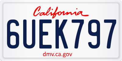 CA license plate 6UEK797