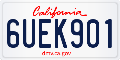 CA license plate 6UEK901