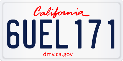 CA license plate 6UEL171