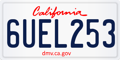 CA license plate 6UEL253
