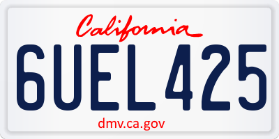 CA license plate 6UEL425