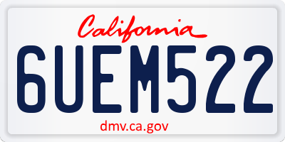 CA license plate 6UEM522