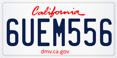 CA license plate 6UEM556
