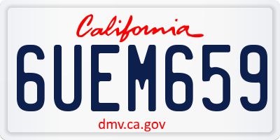 CA license plate 6UEM659
