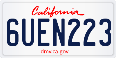 CA license plate 6UEN223