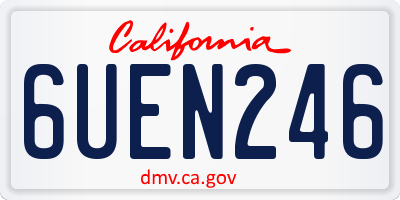 CA license plate 6UEN246