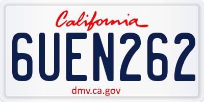 CA license plate 6UEN262