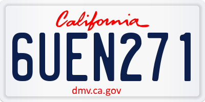 CA license plate 6UEN271