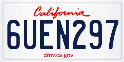 CA license plate 6UEN297