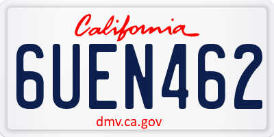 CA license plate 6UEN462