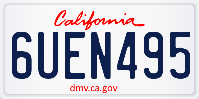 CA license plate 6UEN495