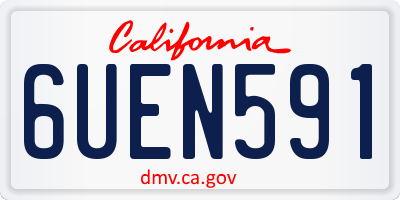 CA license plate 6UEN591
