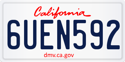 CA license plate 6UEN592
