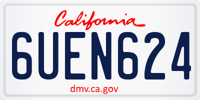 CA license plate 6UEN624