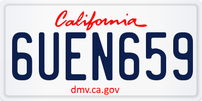 CA license plate 6UEN659