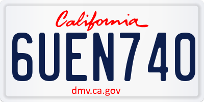 CA license plate 6UEN740