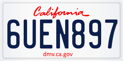 CA license plate 6UEN897