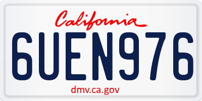 CA license plate 6UEN976
