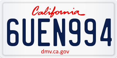 CA license plate 6UEN994