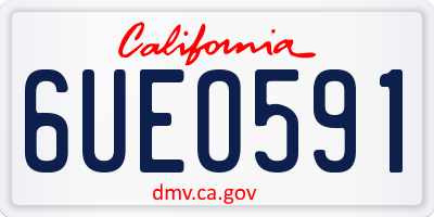CA license plate 6UEO591