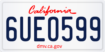 CA license plate 6UEO599